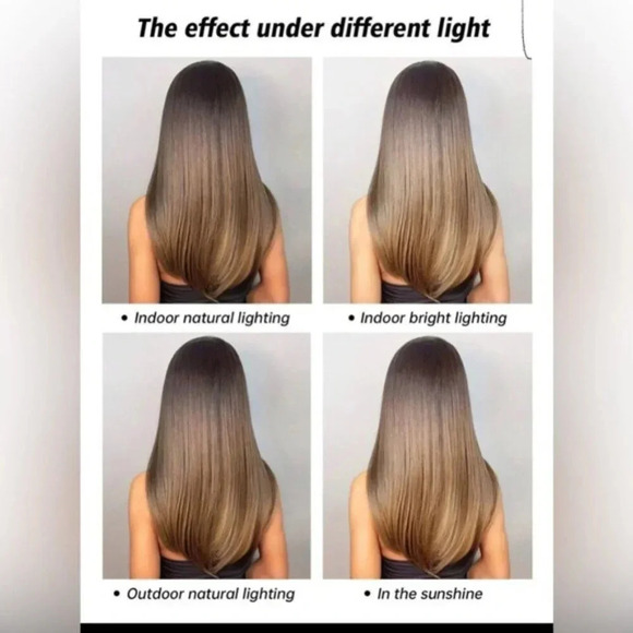 Brown To Dark Blonde hair Wig with Bangs 20” - Picture 10 of 11